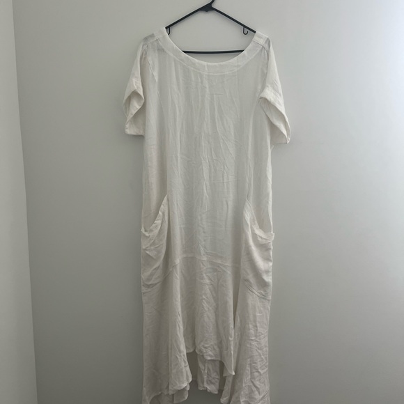 Free People Flowy White Dress with Pockets - Picture 1 of 4
